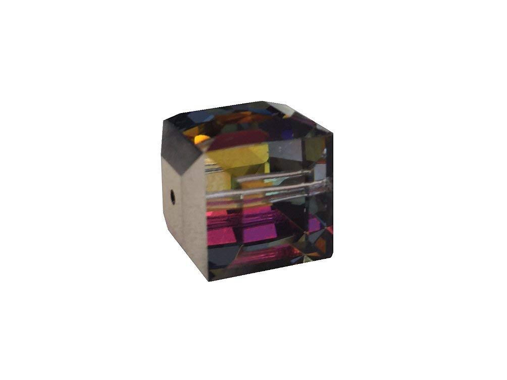 Wholesale Genuine Swarovski 5601 8mm Crystal Heliotrope AB Cube Beads, Choose Package Size - BeadPrism