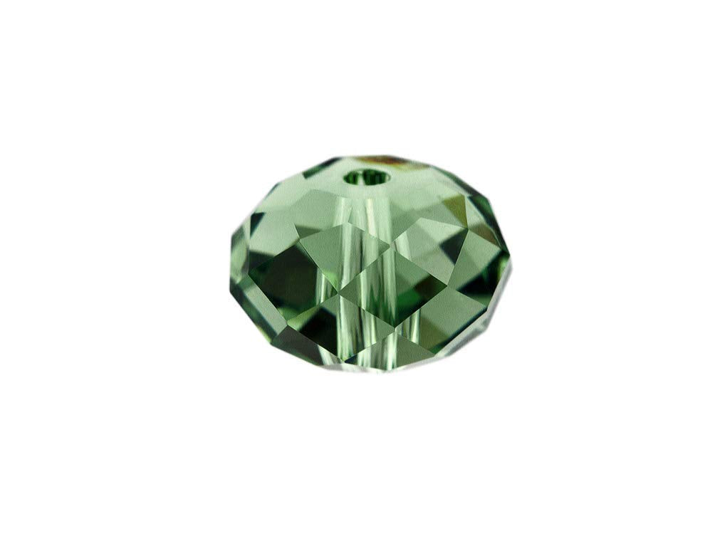 Swarovski 5040 Rondelle Crystal Faceted Beads Erinite | 8mm | Small & Wholesale Packs - BeadPrism