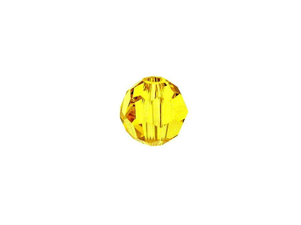 Swarovski 5000 Round Crystal Faceted Beads Light Topaz | 3mm | Small & Wholesale Packs - BeadPrism
