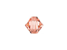 Load image into Gallery viewer, Swarovski Crystal, #5328 Bicone Beads 4mm, Rose Peach, Wholesale Packs - BeadPrism
