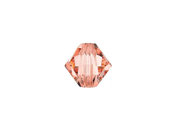 Swarovski Crystal, #5328 Bicone Beads 3mm, Rose Peach, Wholesale Packs - BeadPrism