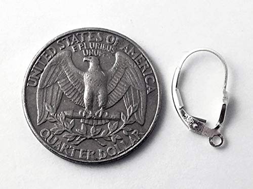 Sterling Silver Anti Tarnish Coating Fleur De Lis Leverback Earring With Ring, Choose Package Size - BeadPrism