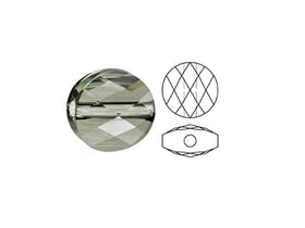 Swarovski 5052 Mini Round Beads, 8mm, Black Diamond | 12 Pack - BeadPrism