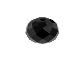 Swarovski 5040 Rondelle Crystal Faceted Beads JET | 4mm | Small & Wholesale Packs - BeadPrism