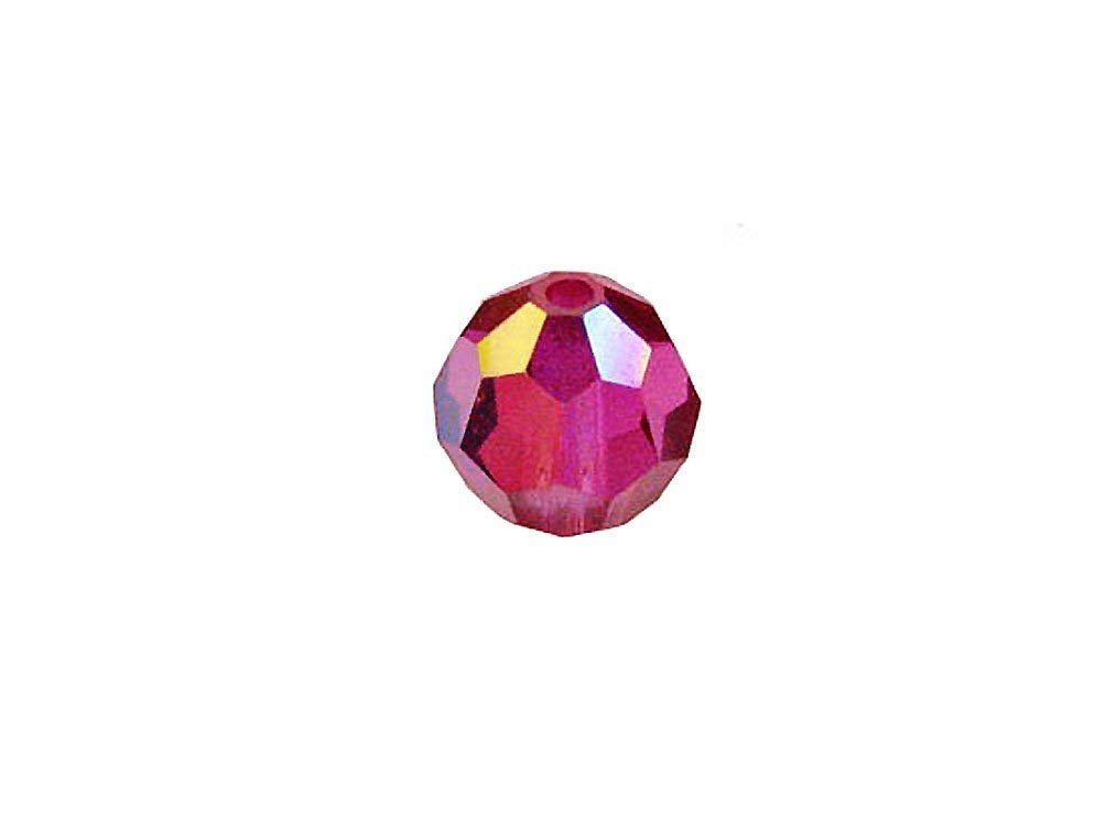 Swarovski 5000 Round Crystal Faceted Beads Fuchsia AB | 5mm | Small & Wholesale Packs - BeadPrism