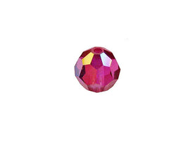 Swarovski 5000 Round Crystal Faceted Beads Fuchsia AB | 5mm | Small & Wholesale Packs - BeadPrism