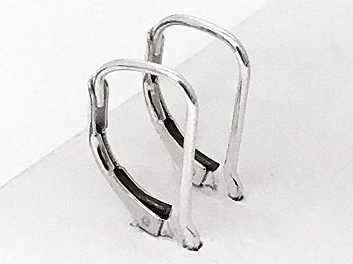 Wholesale Sterling Silver Interchangable Leverback Earring Findings With Notch, Choose Package Size - BeadPrism