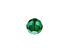 Swarovski 5000 Round Crystal Faceted Beads Emerald AB | 4mm | Small & Wholesale Packs - BeadPrism