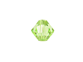 Swarovski Crystal, #5301 Bicone Beads 5mm, Chrysolite, Wholesale Packs - BeadPrism