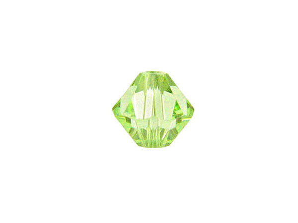 Swarovski Crystal, #5301 Bicone Beads 5mm, Chrysolite, Wholesale Packs - BeadPrism
