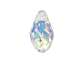 Swarovski Crystal, #6007 Briolettes Pendant 7mm, Crystal AB, Wholesale Packs - BeadPrism