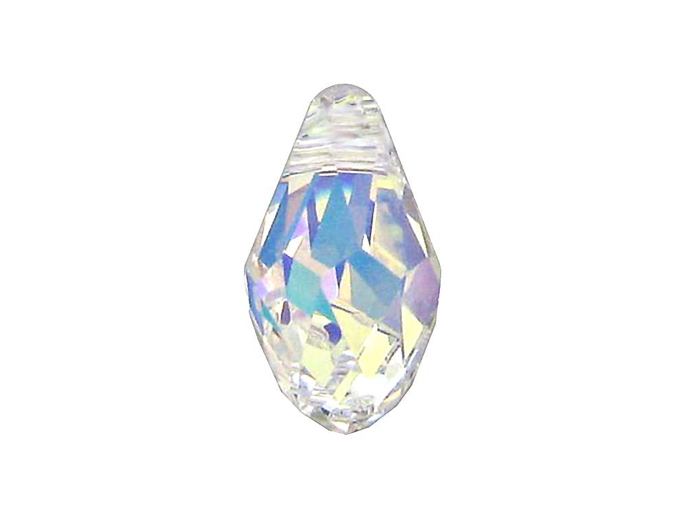 Swarovski Crystal, #6007 Briolettes Pendant 9mm, Crystal AB, Wholesale Packs - BeadPrism