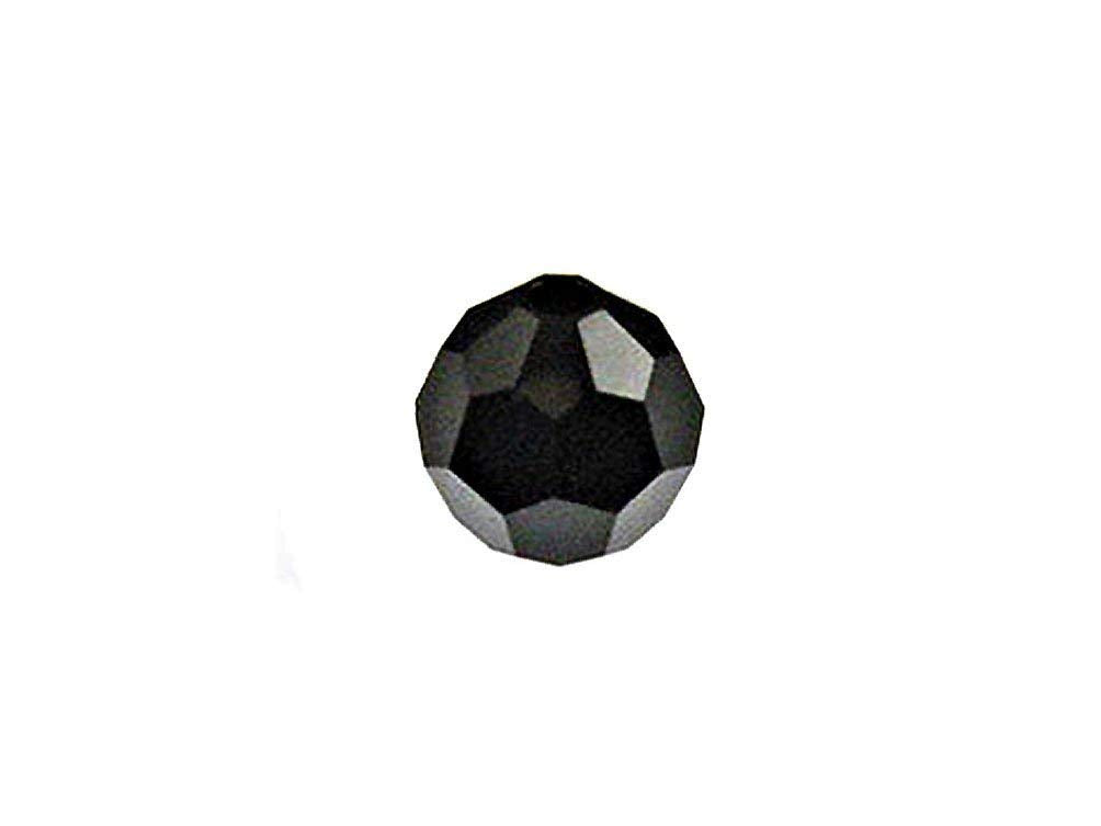 Swarovski 5000 Round Crystal Faceted Beads JET | 4mm | Small & Wholesale Packs - BeadPrism