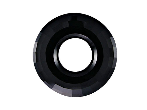 Swarovski Crystal, #6039 Disk Pendant 38mm, JET, Wholesale - BeadPrism