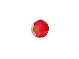 Swarovski 5000 Round Crystal Faceted Beads Light Siam AB | 10mm | Small & Wholesale Packs - BeadPrism