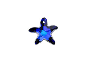 Swarovski Crystal 2 Pieces #6721 Starfish Pendant 16mm Crystal Bermuda Blue with Protective coating - BeadPrism