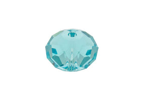Swarovski 5040 Rondelle Crystal Faceted Beads Light Turquoise | 8mm | Small & Wholesale Packs - BeadPrism