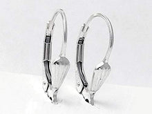 Load image into Gallery viewer, Wholesale Sterling Silver Anti Tarnish Coating Shell Leverback Earring With Ring Choose Package Size - BeadPrism