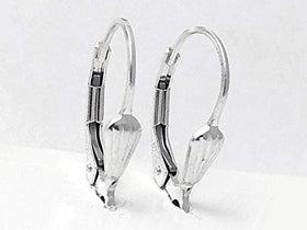 Wholesale Sterling Silver Anti Tarnish Coating Shell Leverback Earring With Ring Choose Package Size - BeadPrism
