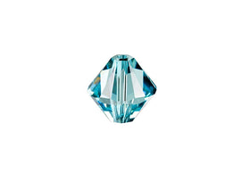 Swarovski Crystal, #5328 Bicone Beads 6mm, Light Turquoise, Wholesale Packs - BeadPrism