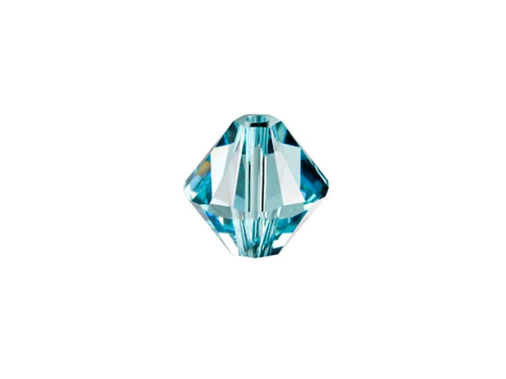 Swarovski Crystal, #5328 Bicone Beads 3mm, Light Turquoise, Wholesale Packs - BeadPrism