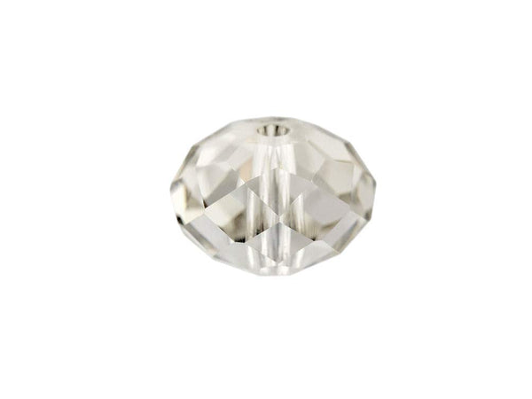 Swarovski 5040 Rondelle Crystal Faceted Beads Crystal Silver Shade | 12mm | Small & Wholesale Packs - BeadPrism