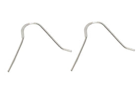 Wholesale Sterling Silver Earwire No Loop, Blank, Choose Package Size - BeadPrism