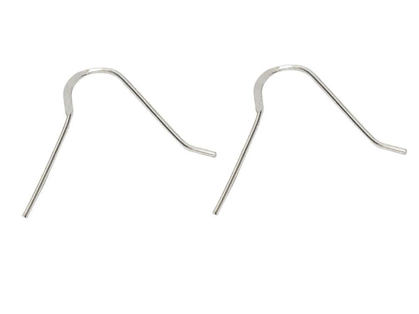 Wholesale Sterling Silver Earwire No Loop, Blank, Choose Package Size - BeadPrism