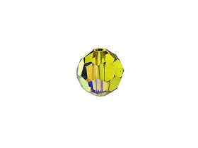Swarovski 5000 Round Crystal Faceted Beads Lime AB | 4mm | Small & Wholesale Packs - BeadPrism