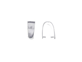 2 pcs Plain Sterling Silver 11.5mm Pinch Bail - BeadPrism