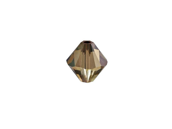 Swarovski Crystal, #5328 Bicone Beads 4mm, Crystal Bronze Shade, Wholesale Packs - BeadPrism