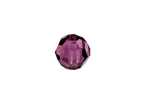 Swarovski 5000 Round Crystal Faceted Beads Amethyst | 4mm | Small & Wholesale Packs - BeadPrism