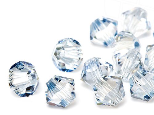 Swarovski Crystal, #5328 Bicone Beads 3mm, Crystal Blue Shade, Wholesale Packs - BeadPrism