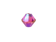 Load image into Gallery viewer, Swarovski Crystal, #5328 Bicone Beads 8mm, Fuchsia AB 2X, Wholesale Packs - BeadPrism