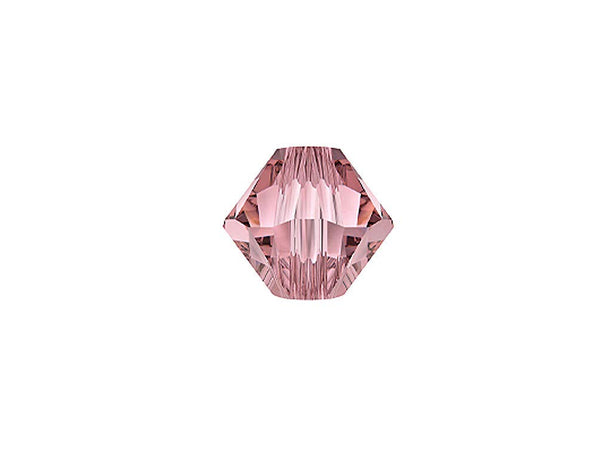 Swarovski Crystal, #5328 Bicone Beads 4mm, Crystal Antique Pink, Wholesale Packs - BeadPrism