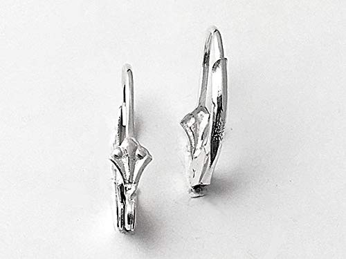 Wholesale Sterling Silver Leverback Earring Findings with Tulip Design, Choose Package Size - BeadPrism