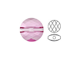Swarovski 5052 Mini Round Beads, 8mm, ROSE | 12 Pack - BeadPrism