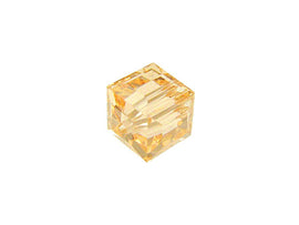 Wholesale Genuine Swarovski 5601 6mm Light Peach Cube Beads, Choose Package Size - BeadPrism