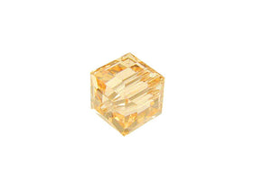 Wholesale Genuine Swarovski 5601 6mm Light Peach Cube Beads, Choose Package Size - BeadPrism