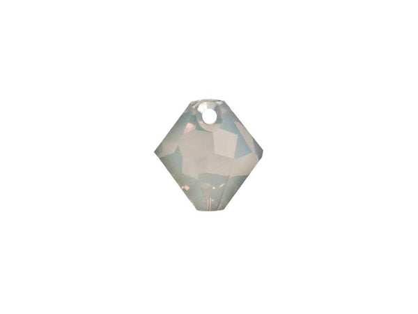 Swarovski Crystal, #6328 Top Drilled Bicone Beads 8mm, Light Grey Opal, Wholesale Packs - BeadPrism
