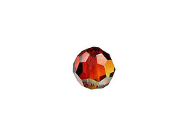 Swarovski 5000 Round Crystal Faceted Beads Crystal Red Magma | 4mm | Small & Wholesale Packs - BeadPrism