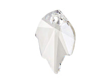 Load image into Gallery viewer, Swarovski Crystal, 2 Pieces, #6735 Leaf Pendant 26mm, Crystal, Wholesale - BeadPrism