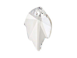 Swarovski Crystal, 2 Pieces, #6735 Leaf Pendant 26mm, Crystal, Wholesale - BeadPrism