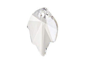 Swarovski Crystal, #6735 Leaf Pendant 32mm, Crystal, Wholesale - BeadPrism