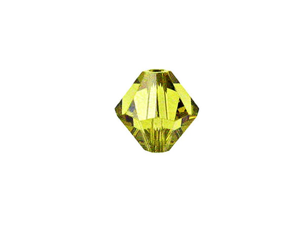Swarovski Crystal, #5328 Bicone Beads 8mm, LIME, Wholesale Packs - BeadPrism