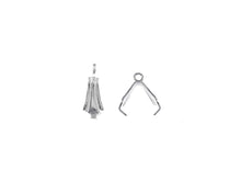 Load image into Gallery viewer, 5 pcs Sterling Silver 10mm Fancy Pinch Bail - BeadPrism
