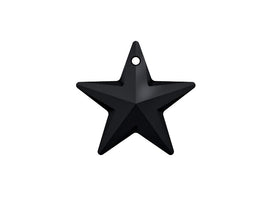 Swarovski Crystal, #6714 Star Pendant 28mm, JET, Wholesale - BeadPrism