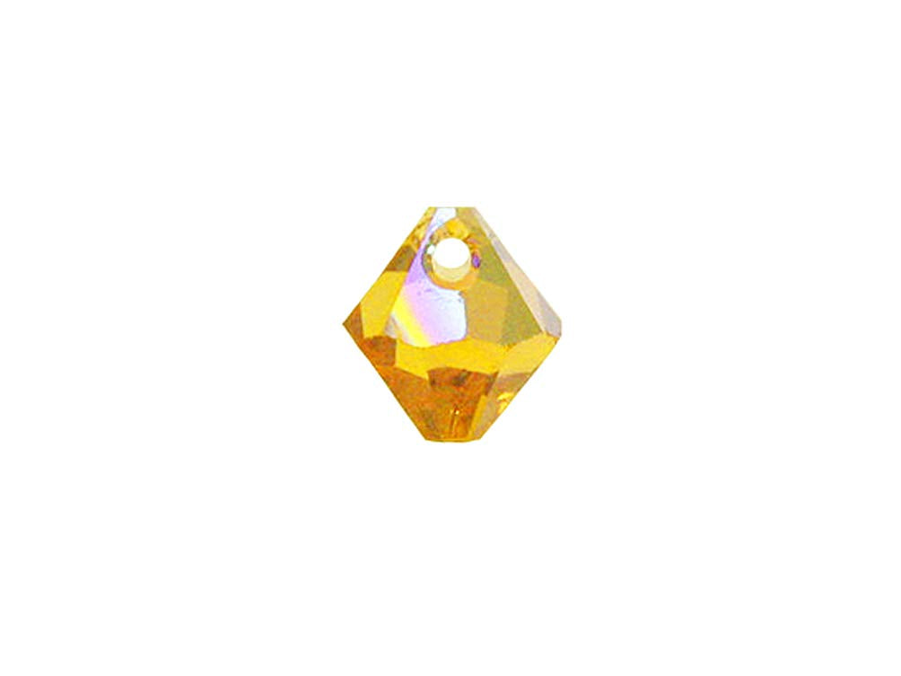 Swarovski Crystal, #6328 Top Drilled Bicone Beads 8mm, Topaz AB, Wholesale Packs - BeadPrism