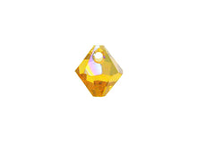 Load image into Gallery viewer, Swarovski Crystal, #6328 Top Drilled Bicone Beads 8mm, Topaz AB, Wholesale Packs - BeadPrism