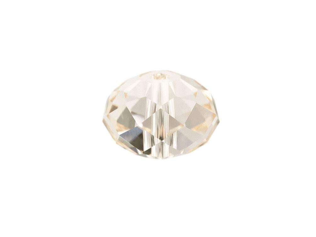 Swarovski 5040 Rondelle Crystal Faceted Beads Light Silk | 8mm | Small & Wholesale Packs - BeadPrism